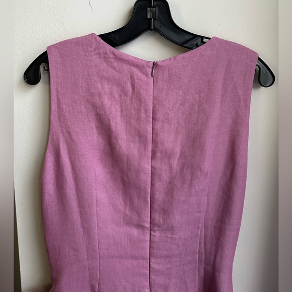 NWT BONDI BORN Martinique Wrap-effect Organic Linen Mini Dress - Pink size large - Picture 14 of 16
